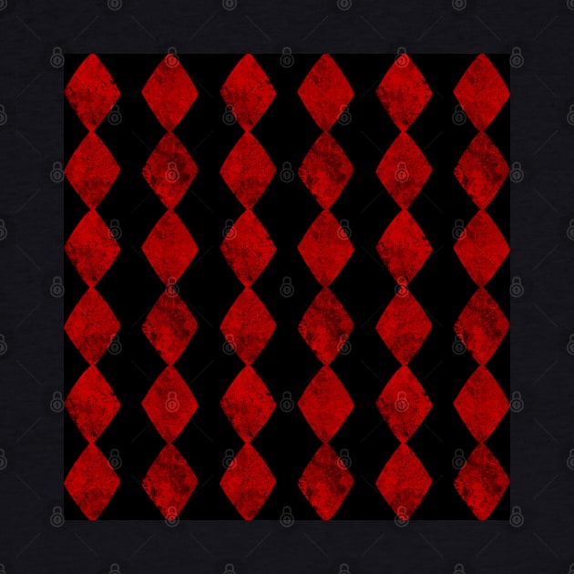 Red Diamond Card Suit Symbol Pattern by DeneboArt